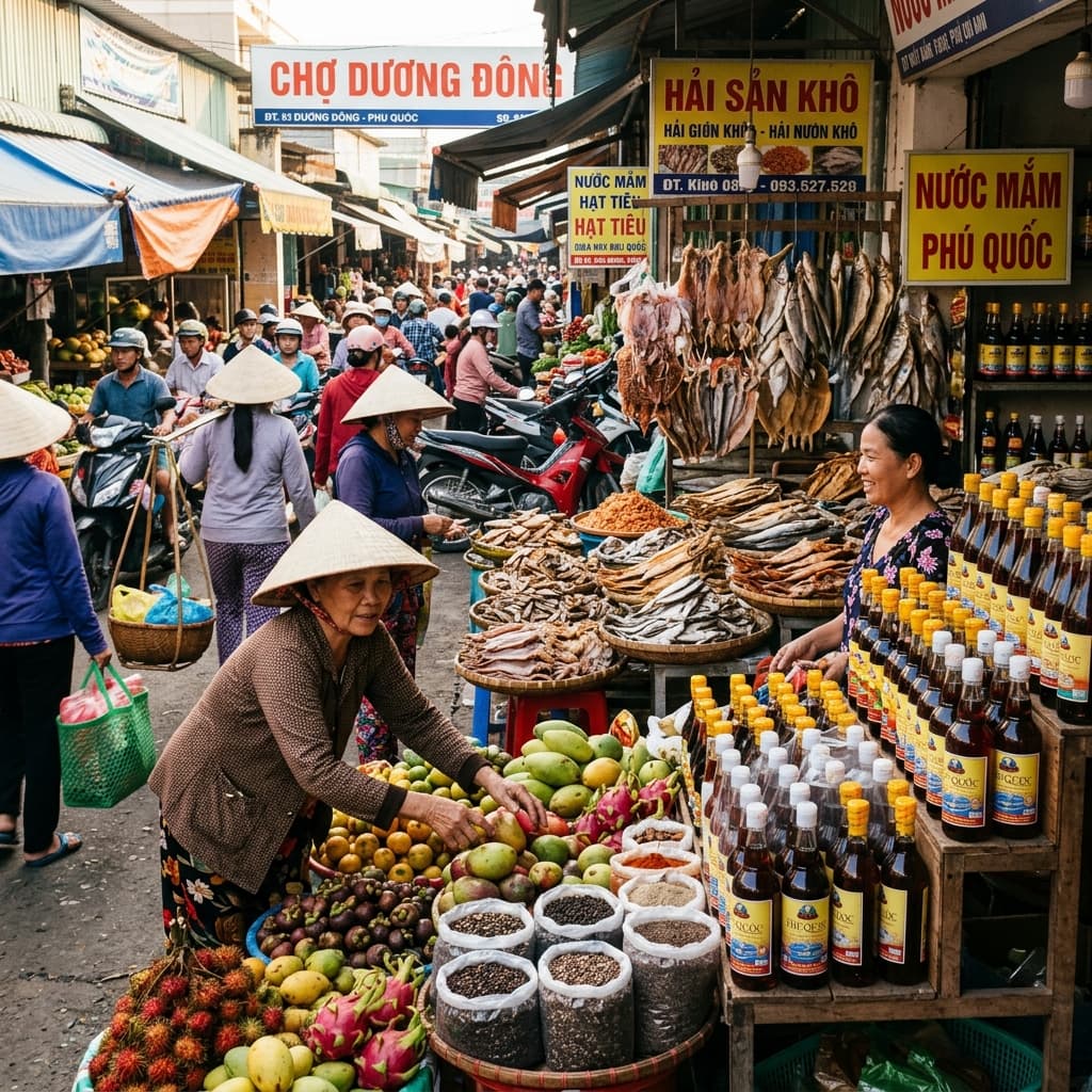 Ăn trưa trước khi ra phà
